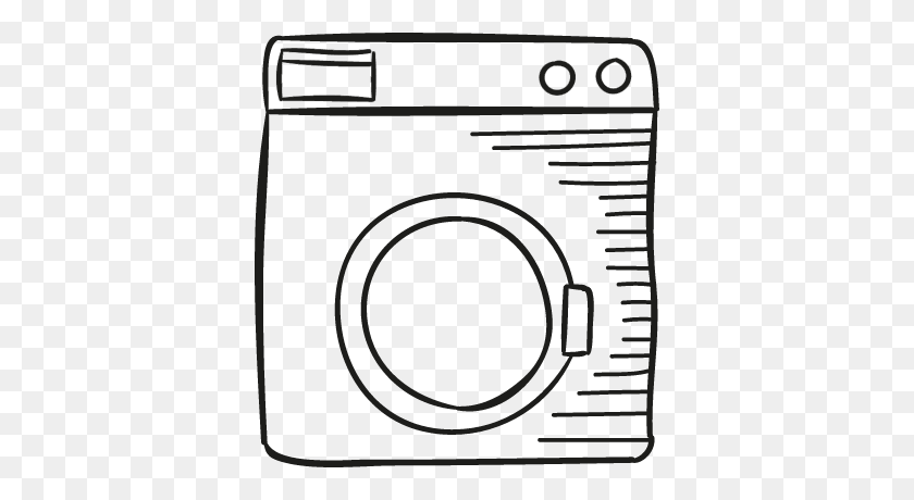 400x400 Washing Machine Logos - Washing Machine Clipart Black And White
