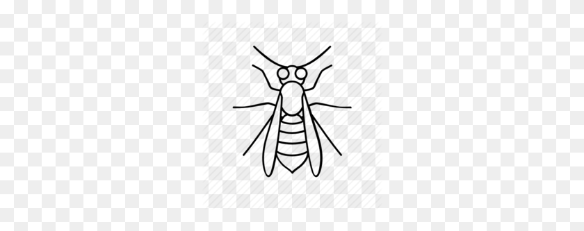 260x273 Wasp Clipart - Hornet Clipart Black And White
