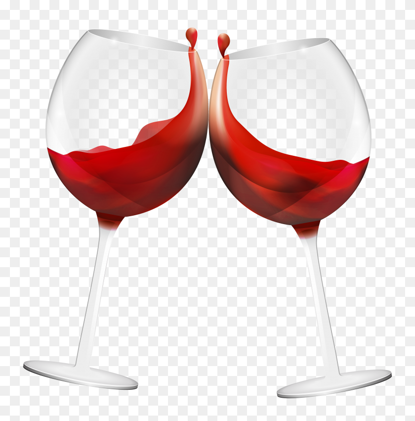 4819x4891 Wassail Wine Glasses - Red Wine Clipart
