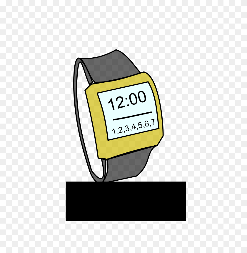 566x800 Watch Clipart On Of Winging - Wrist Watch Clipart