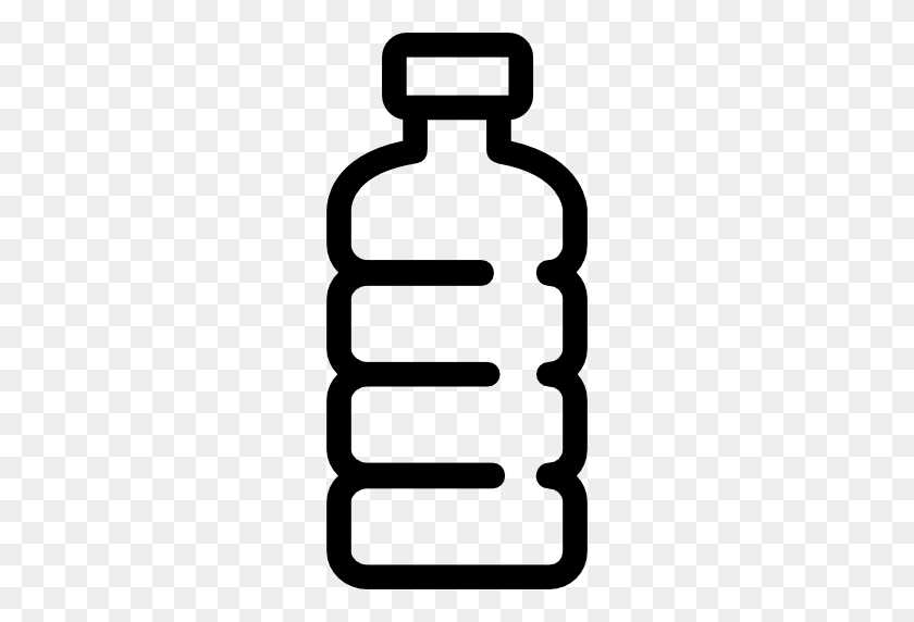 512x512 Бутылка С Водой В Упаковке - Бутылка Клипарт Черно-Белая