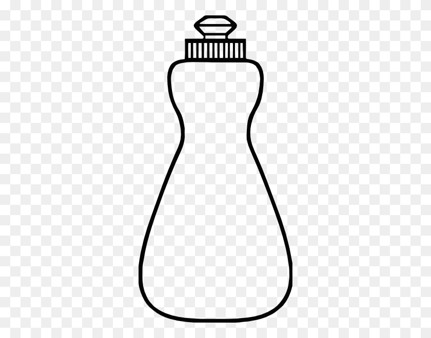 300x600 Water Bottle Coloring Pages - Thermos Clipart