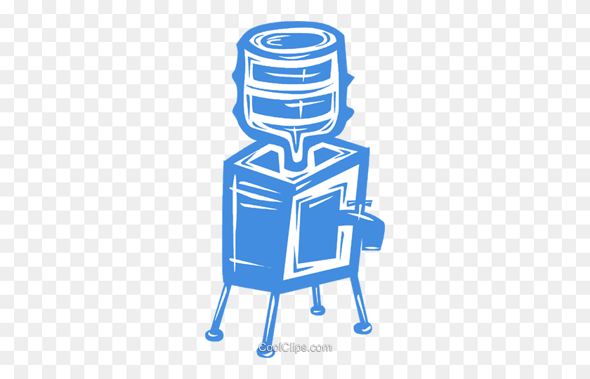 256x480 Water Cooler Royalty Free Vector Clip Art Illustration - Water Cooler Clipart