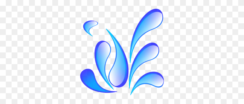 288x297 Water Drop Clipart Blue Water - Droplet PNG