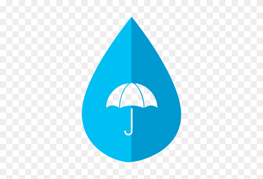 512x512 Water Drop Umbrella Icon - Water Droplet PNG