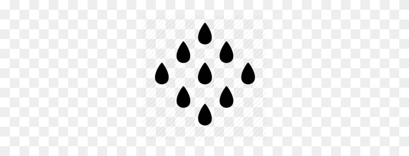 260x260 Water Drops Clipart - Water Drop Clipart Black And White