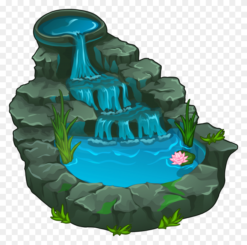 3916x3887 Water Fall Clipart Waterfall Png Clipart Clip Art Out - Tire Clipart PNG