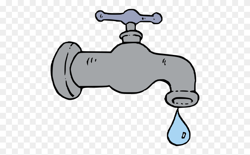 500x462 Water Faucet - Dripping Faucet Clipart