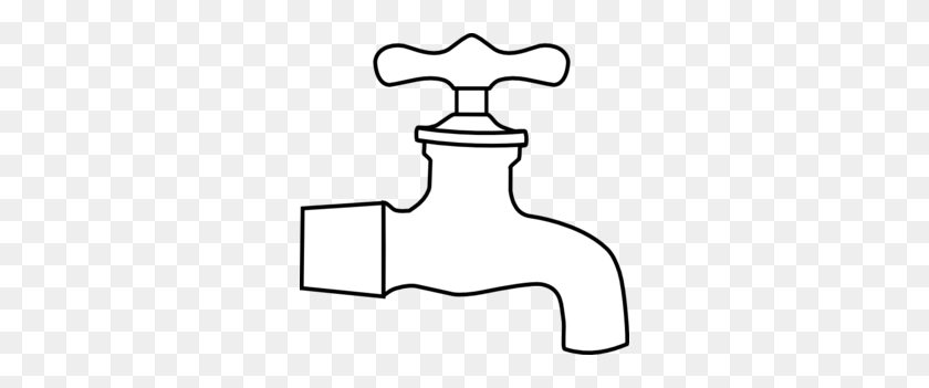 298x291 Water Faucet Clip Art - Water Fountain Clipart