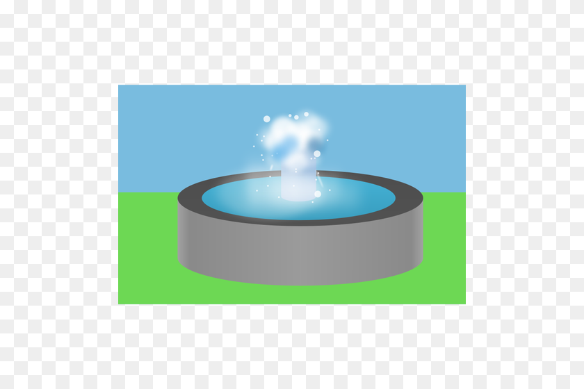 500x500 Water Fountain Vector Image - Fountain PNG
