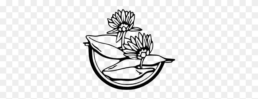 300x263 Water Lily Clip Art - White Lily Clipart