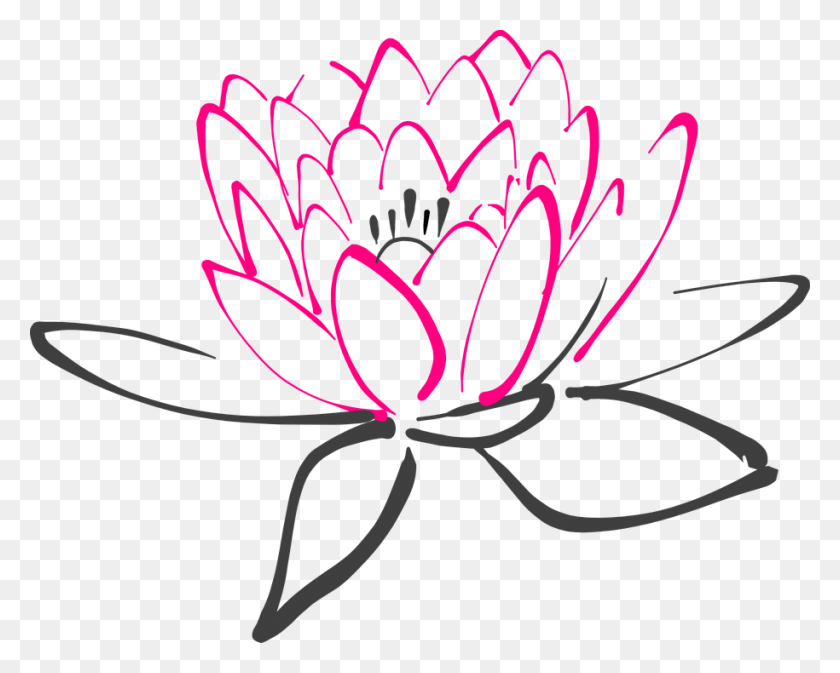 915x720 Water Lily Png Black And White Transparent Water Lily Black - Water Lily PNG