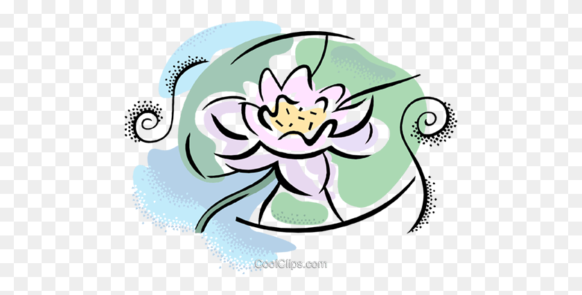 480x366 Water Lily Royalty Free Vector Clip Art Illustration - Water Lily Clipart