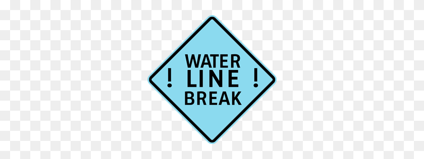 256x256 Water Line Break Affecting Hartland Road - Line Break PNG
