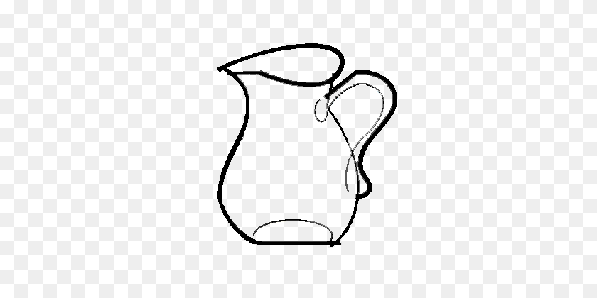 310x360 Water Pitcher Cliparts - Water Bottle Clipart Black And White