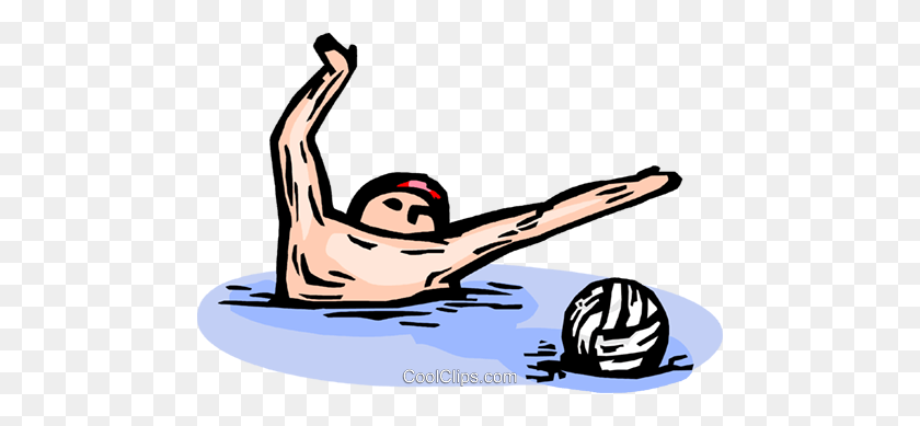 480x329 Water Polo Royalty Free Vector Clip Art Illustration - Water Polo Clipart
