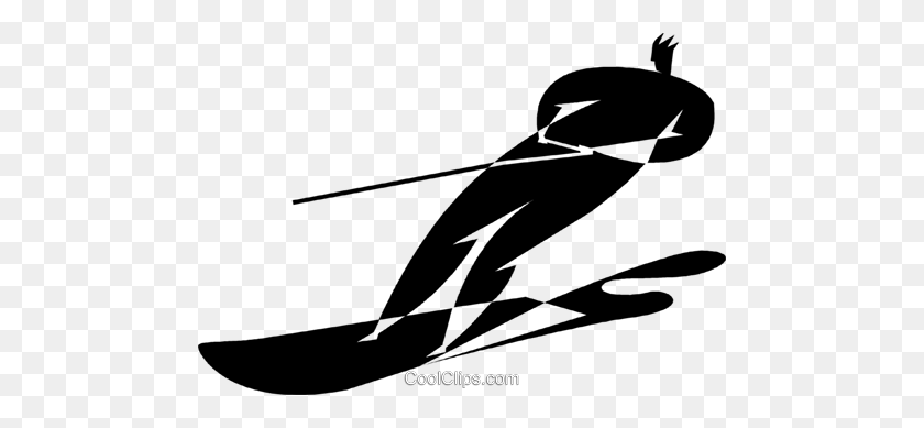 480x329 Water Skiing Royalty Free Vector Clip Art Illustration - Water Skiing Clipart