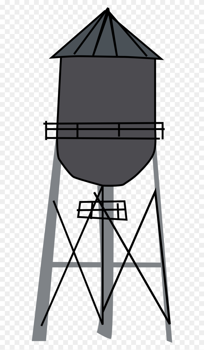 578x1381 Water Tower - Water Tower Clip Art