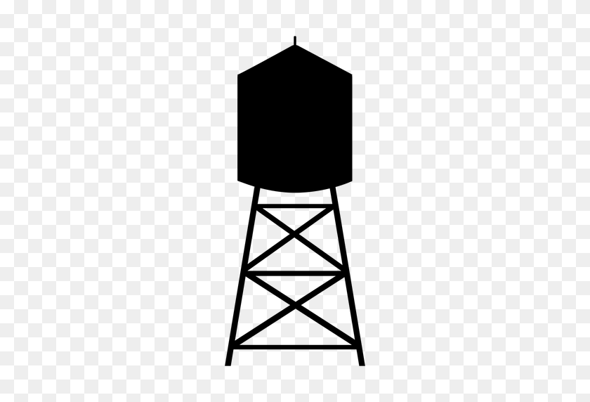 512x512 Torre De Agua Contenedor Icono Plano - Torre De Agua Png