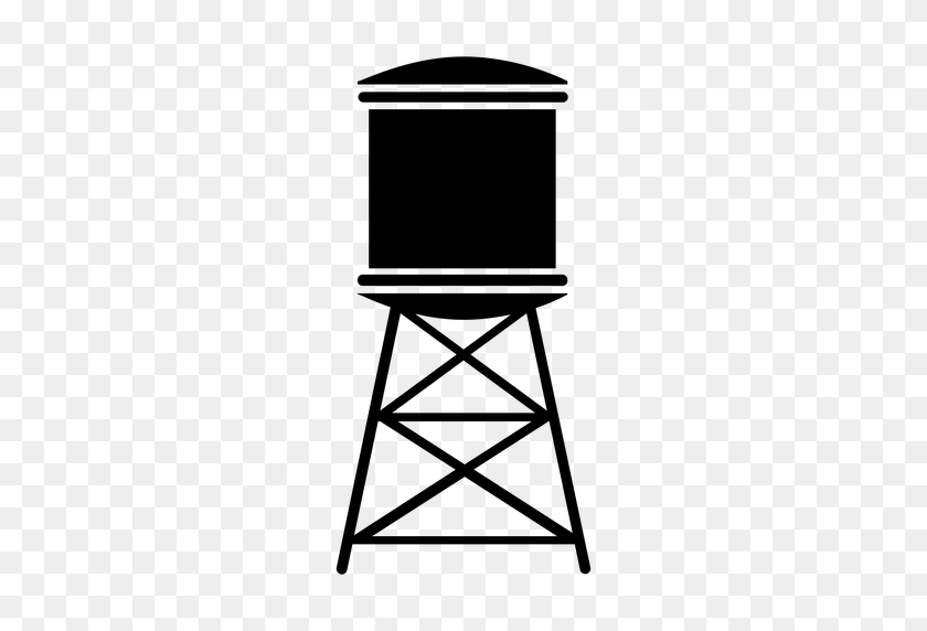 512x512 Water Tower Flat Icon - Water Tower PNG