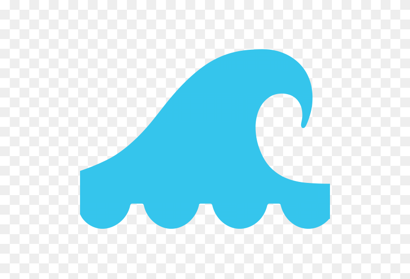 512x512 Water Wave Emoji For Facebook, Email Sms Id - Wave Emoji PNG