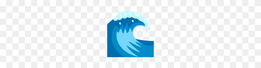 160x160 Water Wave Emoji On Emojione - Wave Emoji PNG