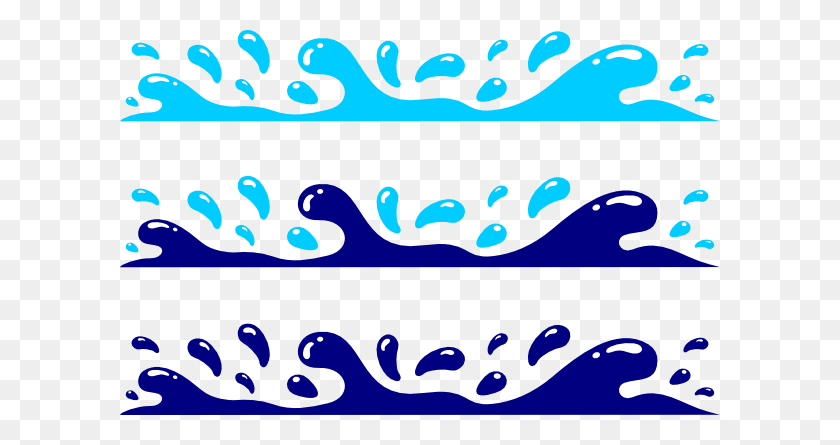 600x385 Water Waves Border Clipart - Wave Border Clipart