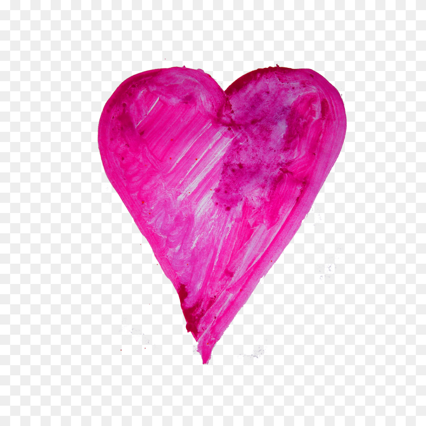 1500x1500 Watercolor Heart Free Png Image - Pink Watercolor PNG