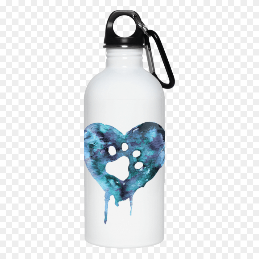 1155x1155 Бутылка Для Воды Из Нержавеющей Стали С Акварельным Сердцем - Акварельное Сердце Png
