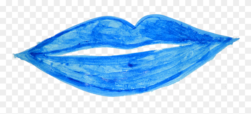 1500x620 Watercolor Lips Free Png - Blue Watercolor PNG