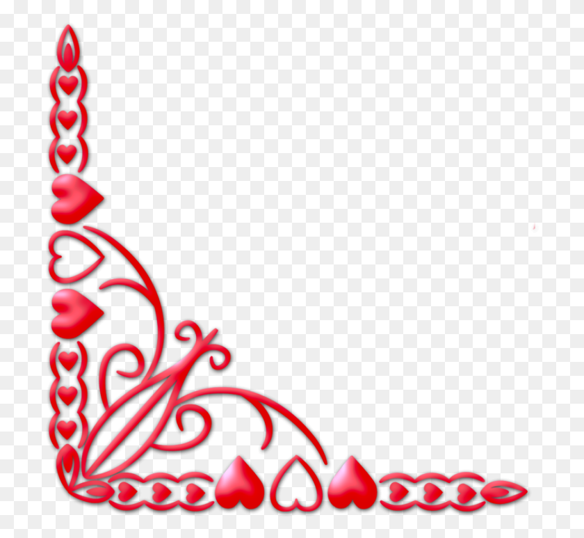 714x713 Watercolor Love Corners Valentine Clipart Corner Png - Valentine Clip Art