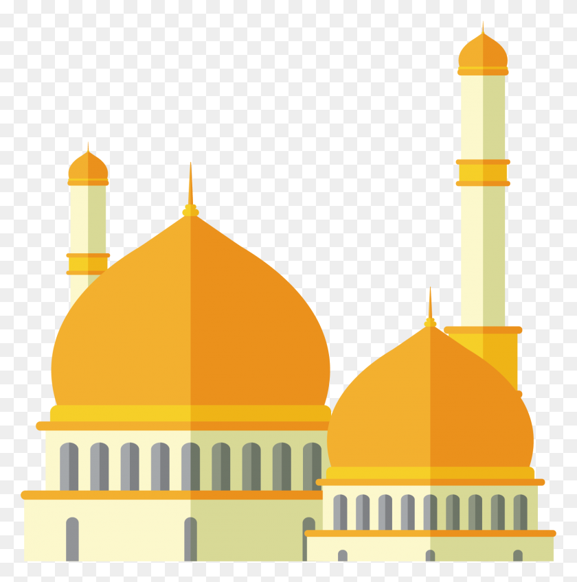 1501x1518 Watercolor Mosque Free Png And Clipart Vector, Clipart - Mosque PNG