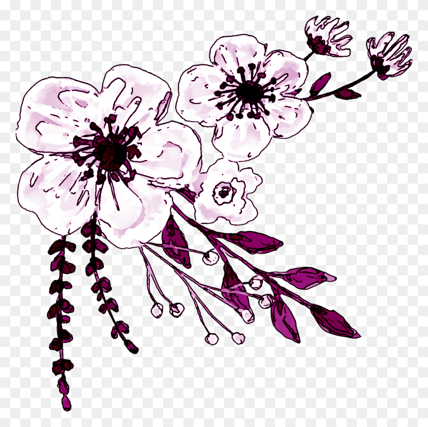 1191x1187 Акварельный Белый Цветок Клипарт - Акварельный Цветок Png