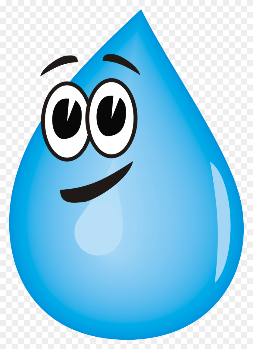 849x1193 Waterdrop Clipart Water Molecule - Water Fountain Clipart