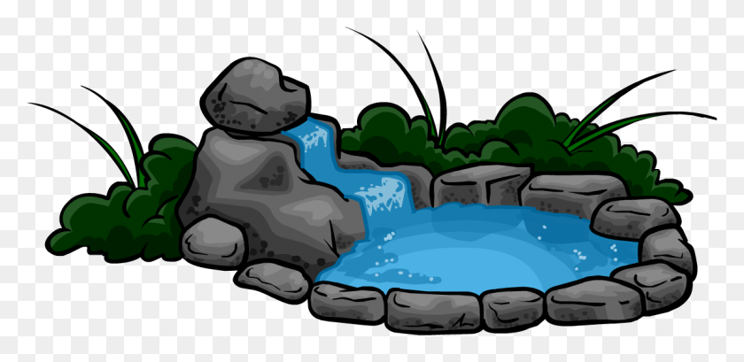1150x516 Waterfall Clipart Water Pond - Pond Clipart Black And White
