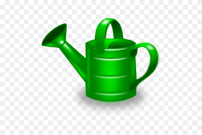 500x500 Watering Can Vector Clip Art - Watering Can Clipart Black And White