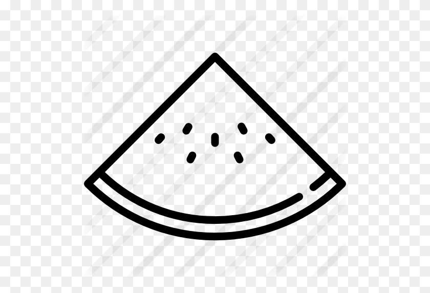 512x512 Watermelon - Watermelon Black And White Clipart