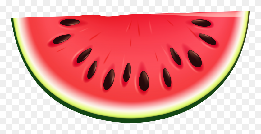8000x3831 Watermelon Png Clip Art - Watermelon Clipart