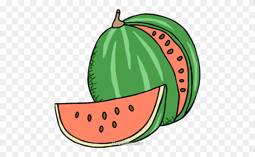 480x457 Watermelon Royalty Free Vector Clip Art Illustration - Watermelon PNG Clipart