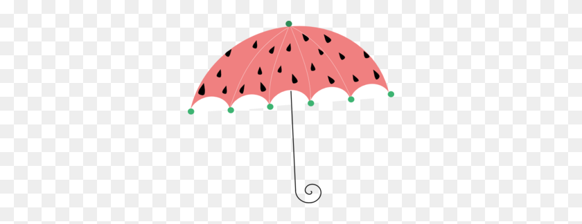 298x264 Watermelon Umbrella Clip Art - Watermelon Clip Art Free