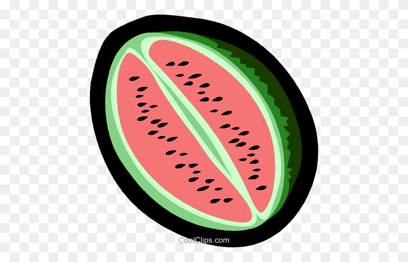 470x480 Sandía, Vegetal Royalty Free Vector Clipart Illustration - Watermelon Clipart Free