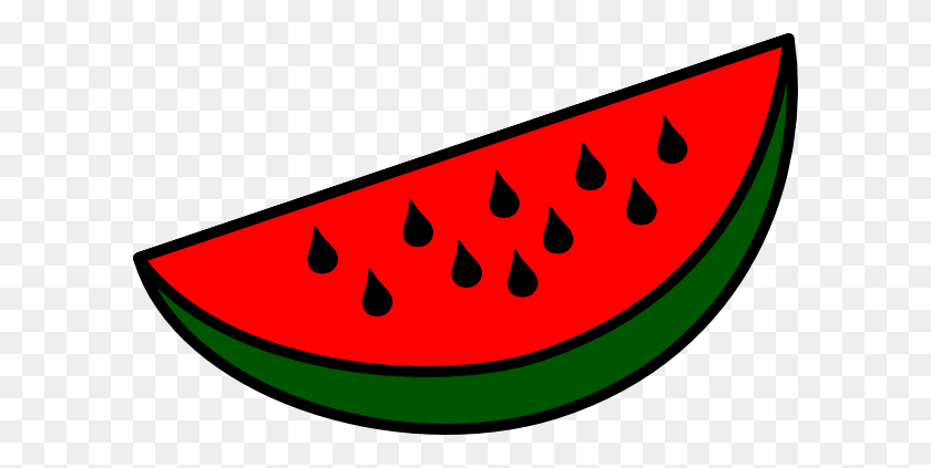 600x363 Watermelon Wedge Clip Arts Download - Watermelon PNG