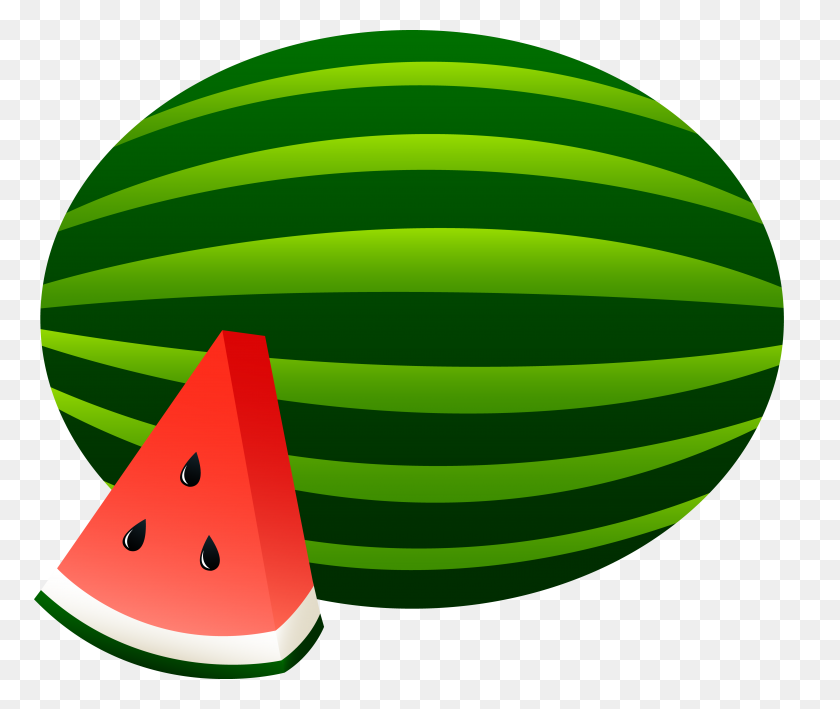 5469x4551 Watermelon Whole And Slice - Large Family Clipart