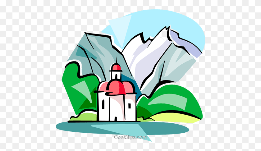 480x426 Watzmann Mountain Royalty Free Vector Clip Art Illustration - Mountain Clipart