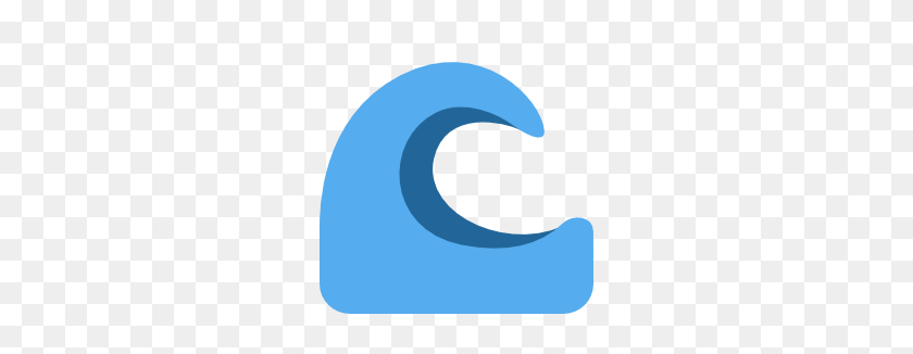 266x266 Wave Clipart Emoji - Blue Wave Clip Art