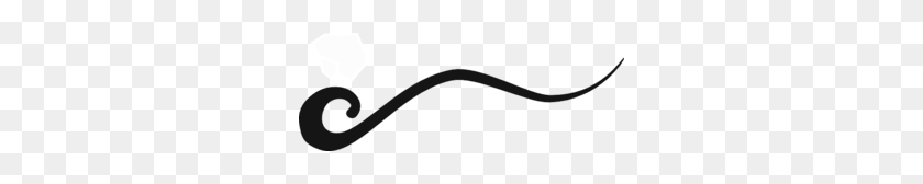 296x108 Wave Line Black Clip Art - Wave Clipart Black And White