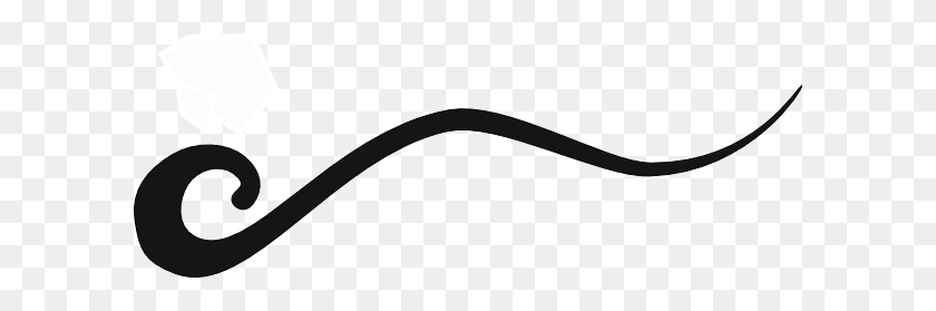 600x219 Wave Line Black Png, Clip Art For Web - Black Glasses Clipart