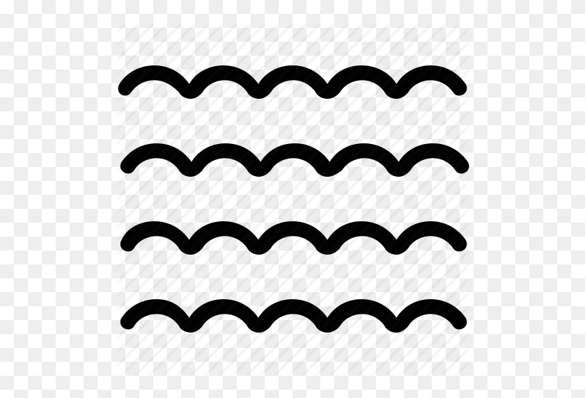 512x512 Wave Line Clip Art Png, Image - Ocean Waves Clipart Black And White