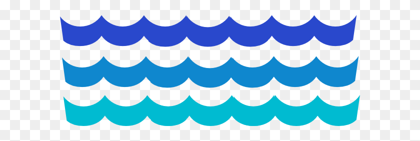 600x222 Wave Pattern Clip Art - Blue Wave Clip Art