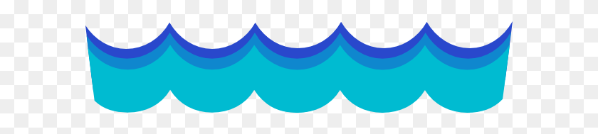 600x129 Wave Pattern Extended Clip Art - Wave Border PNG